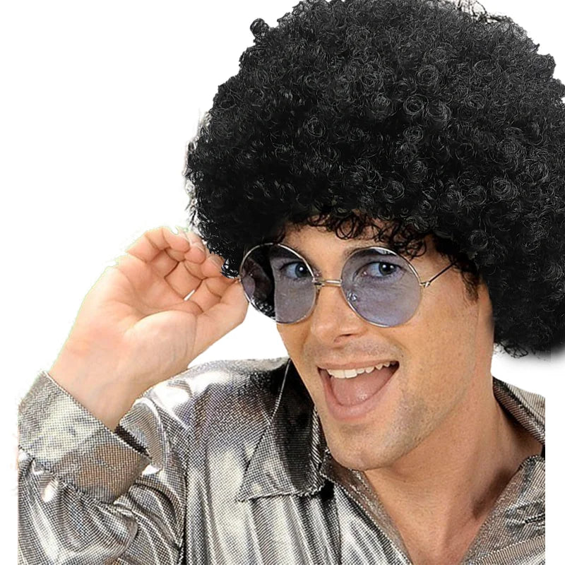 Clown Wig Afro Puff Wigs 80s Cosplay Anime Party Christmas Halloween Fancy Funny Wigs