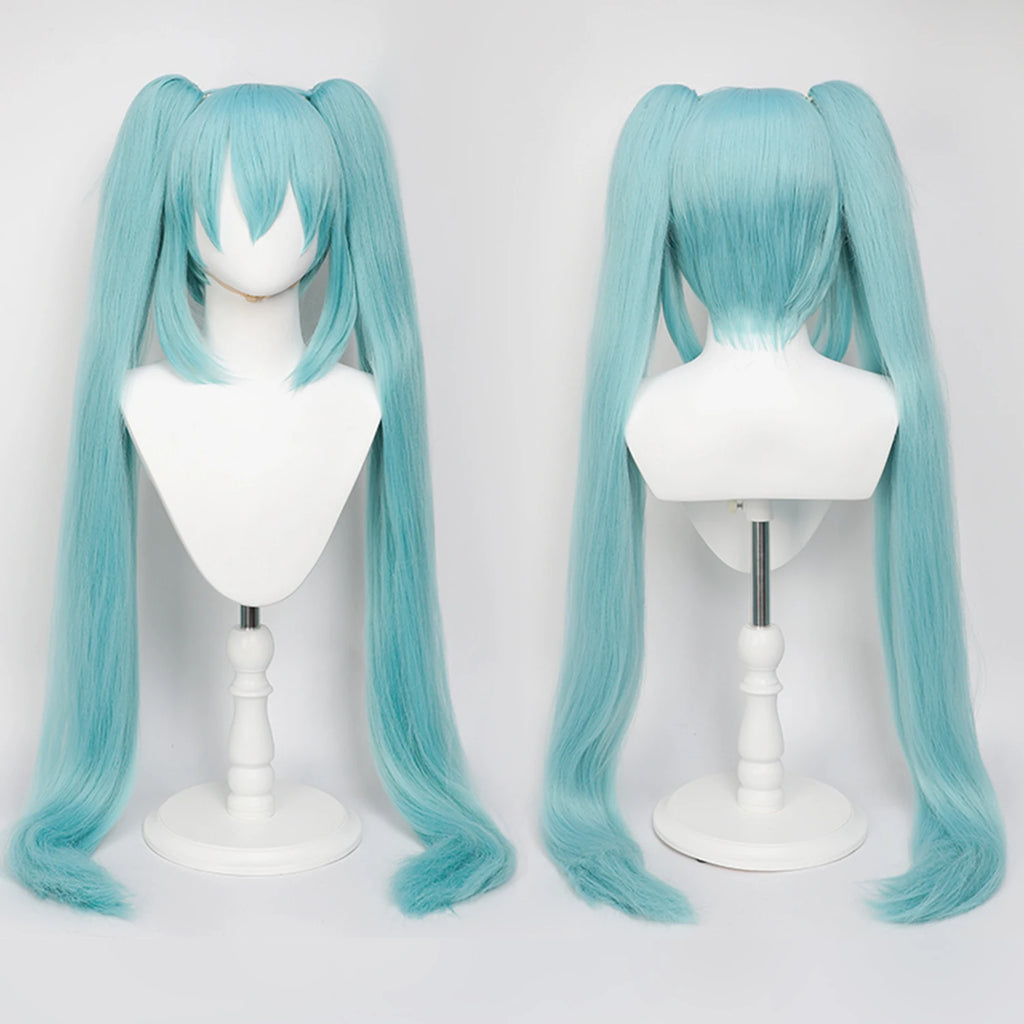 110cm Cosplay Wig, Double Ponytail Synthetic Fiber Wig, Halloween, Christmas For women