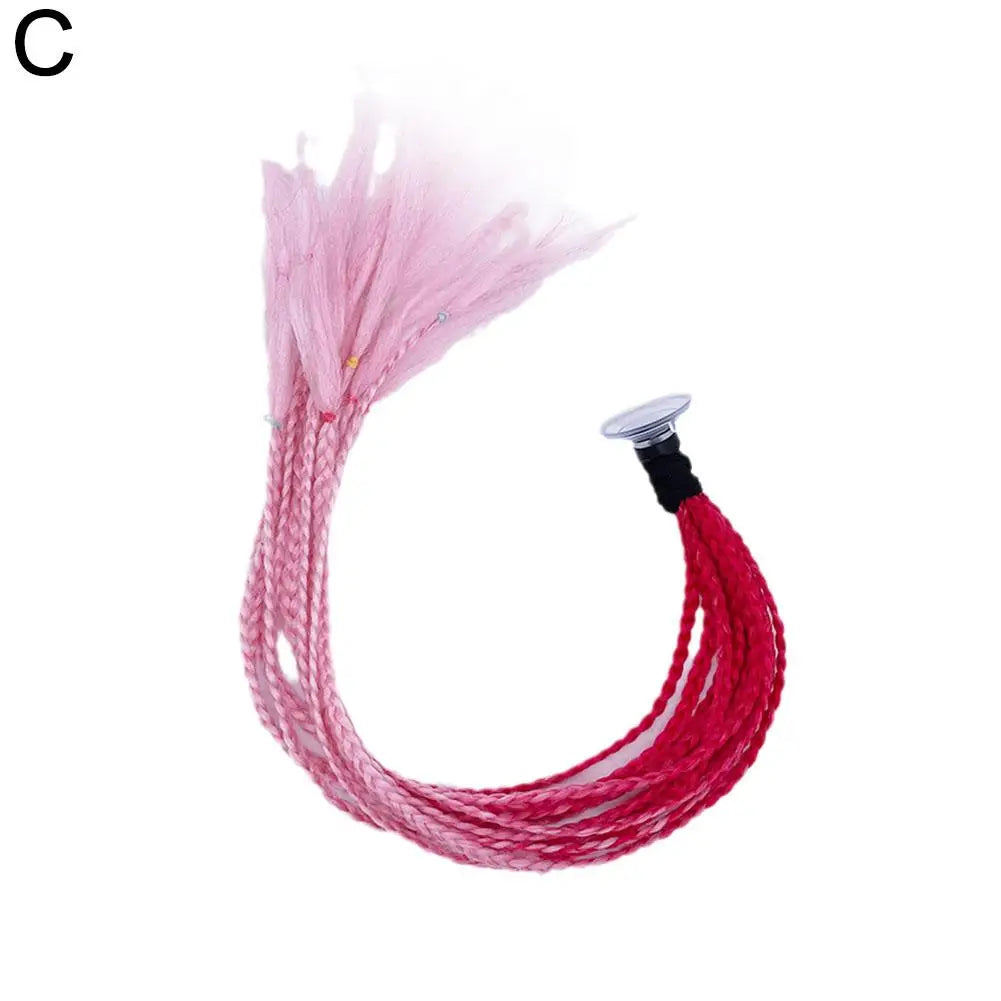 1PC Motorcycle Riding Helmet Decoration Braid Ponytail Motorbike Riding Helmet Pigtails Braids For Women Men Children