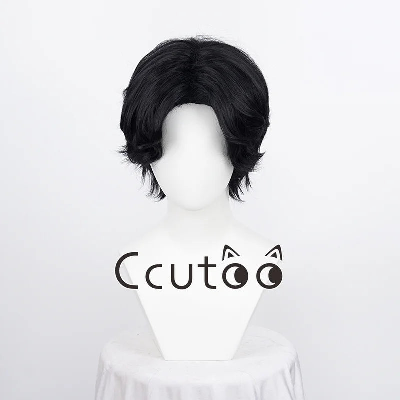 Men Boy Short Fashion Synthetic Cosplay Wigs Parting Styled Shaggy Layered Halloween Party Role 13 Colors Choice