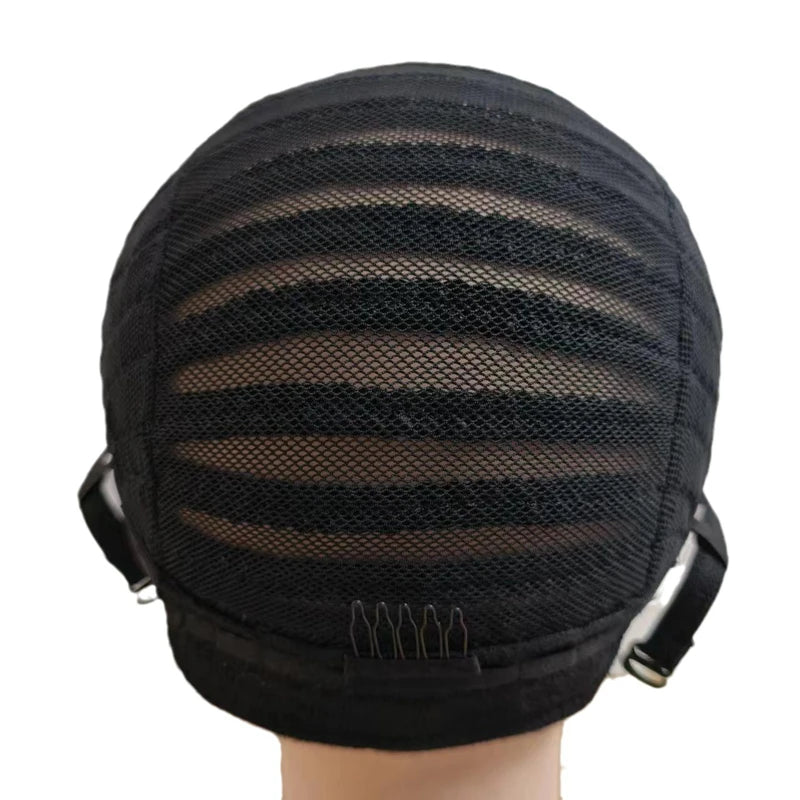 Black Cornrow Braided Wig Cap Easy Sew-in Glueless Breathable Crochet Hair Weave Wig Cap for Women