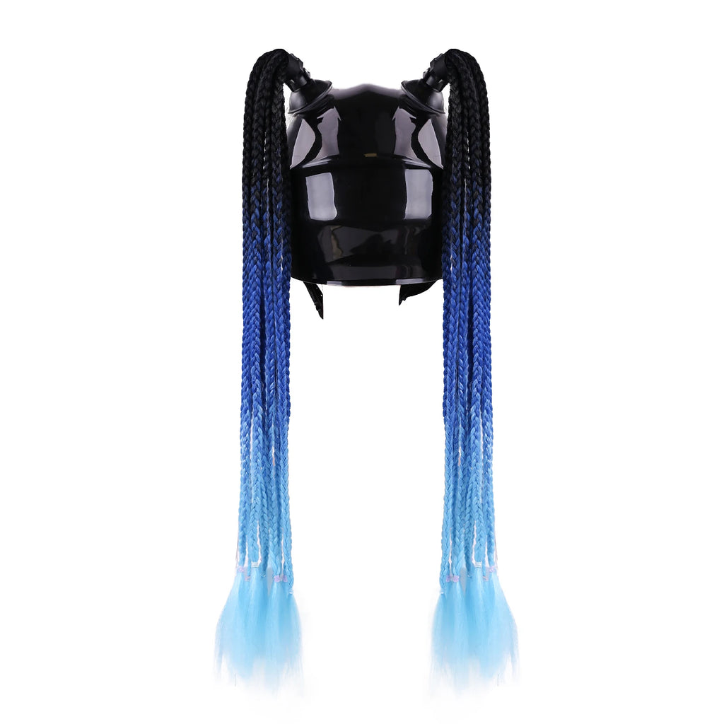 24Inch Helmet Braid Pigtails Ponytail For Women Motorcycle Helmet Braid Ponytail Motorbike Pigtails Braids Ponytail With Sucker