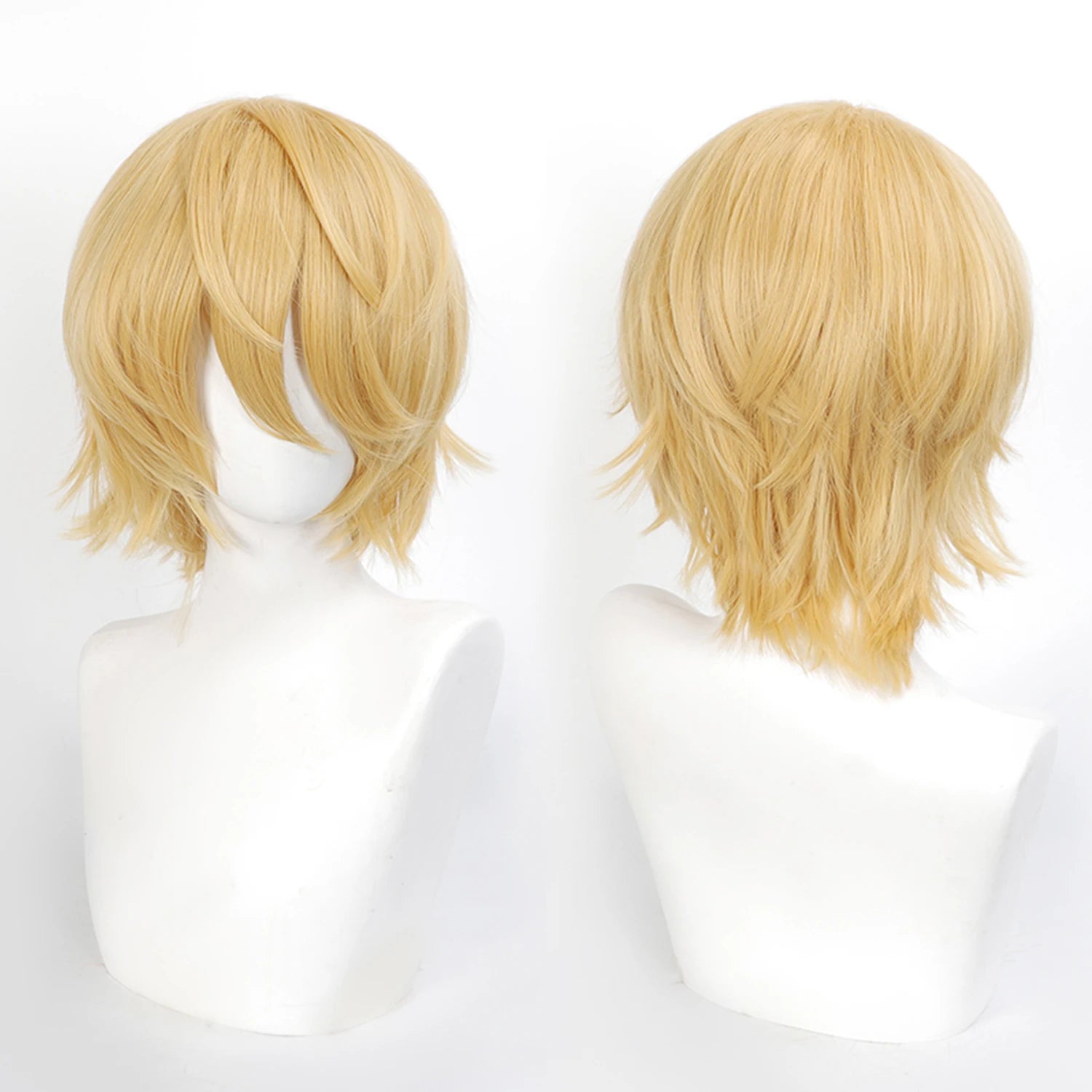 Short Wavy Bob Synthetic Wig with Air Bangs Heat Resistance Shoulder Length Curled 14inch Wigs for Daily Use Cosplay for Women