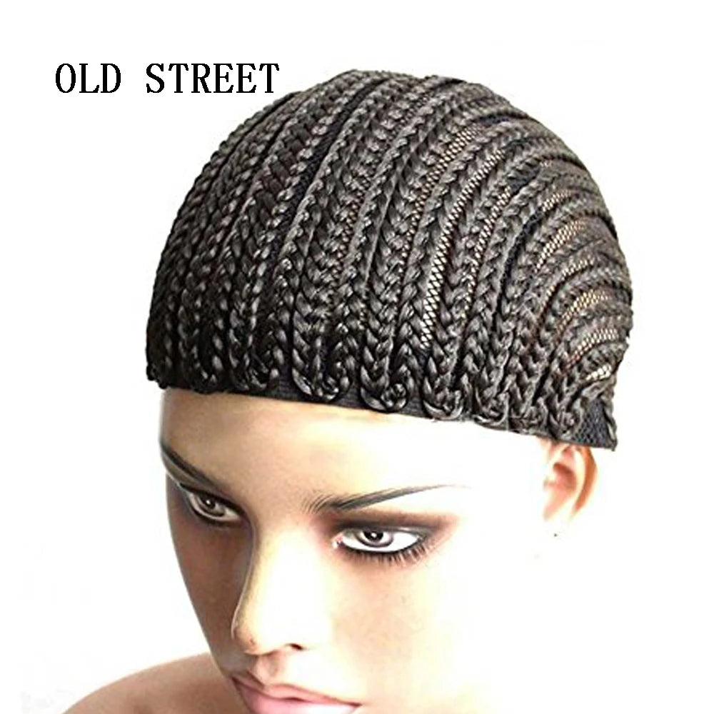 1PCS Black Super Elastic Cornrow Wig Cap for Weave Crochet Braided Hair Top Selling Weaving Braid Wig Net for Making Wigs