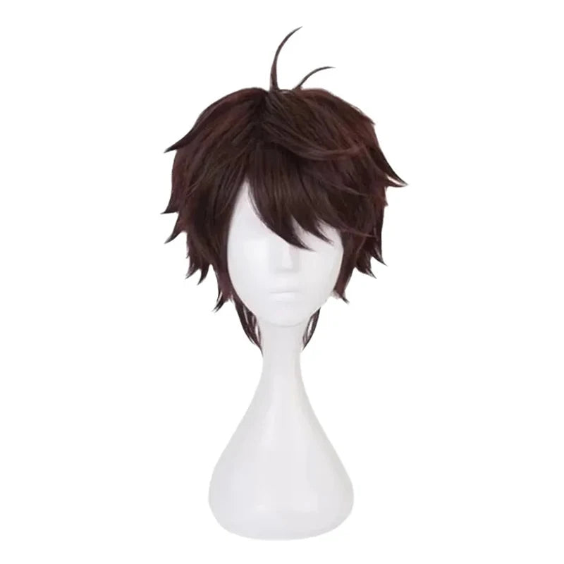 Volleyball boy and Kawabata cosplay wig with short hair curled up Synthetic fiber wig