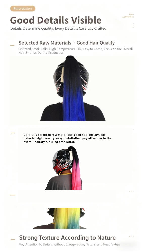 Helmet Braided Helmet Decorative Ponytail Cool Helmet Dirty Braid Motorcycle Motorcycle Electric Car Gradient Braid
