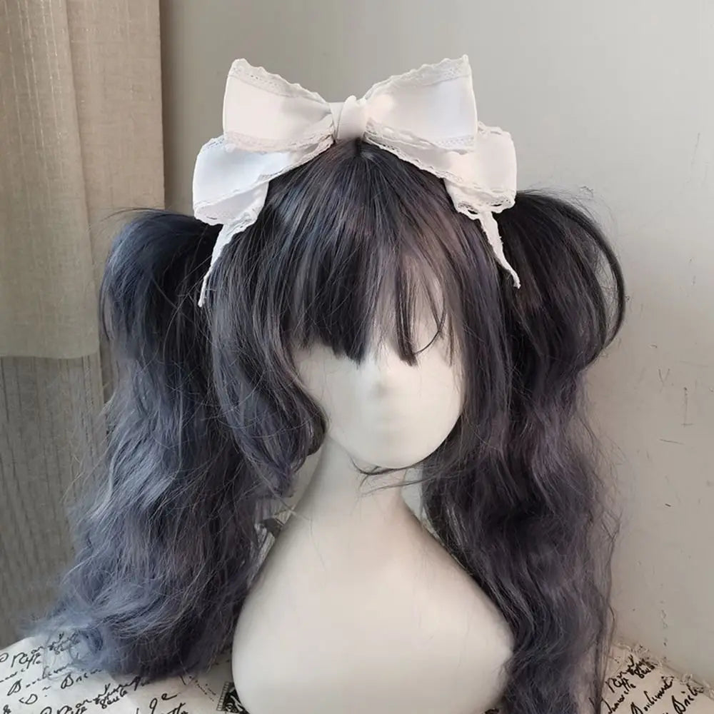 1PC Cute Lolita headband Bowknot Hair Clip Sweet Lolita Cosplay Headdress Lace Ribbon Hairpin Handmade Headwear Anime Hair Decor