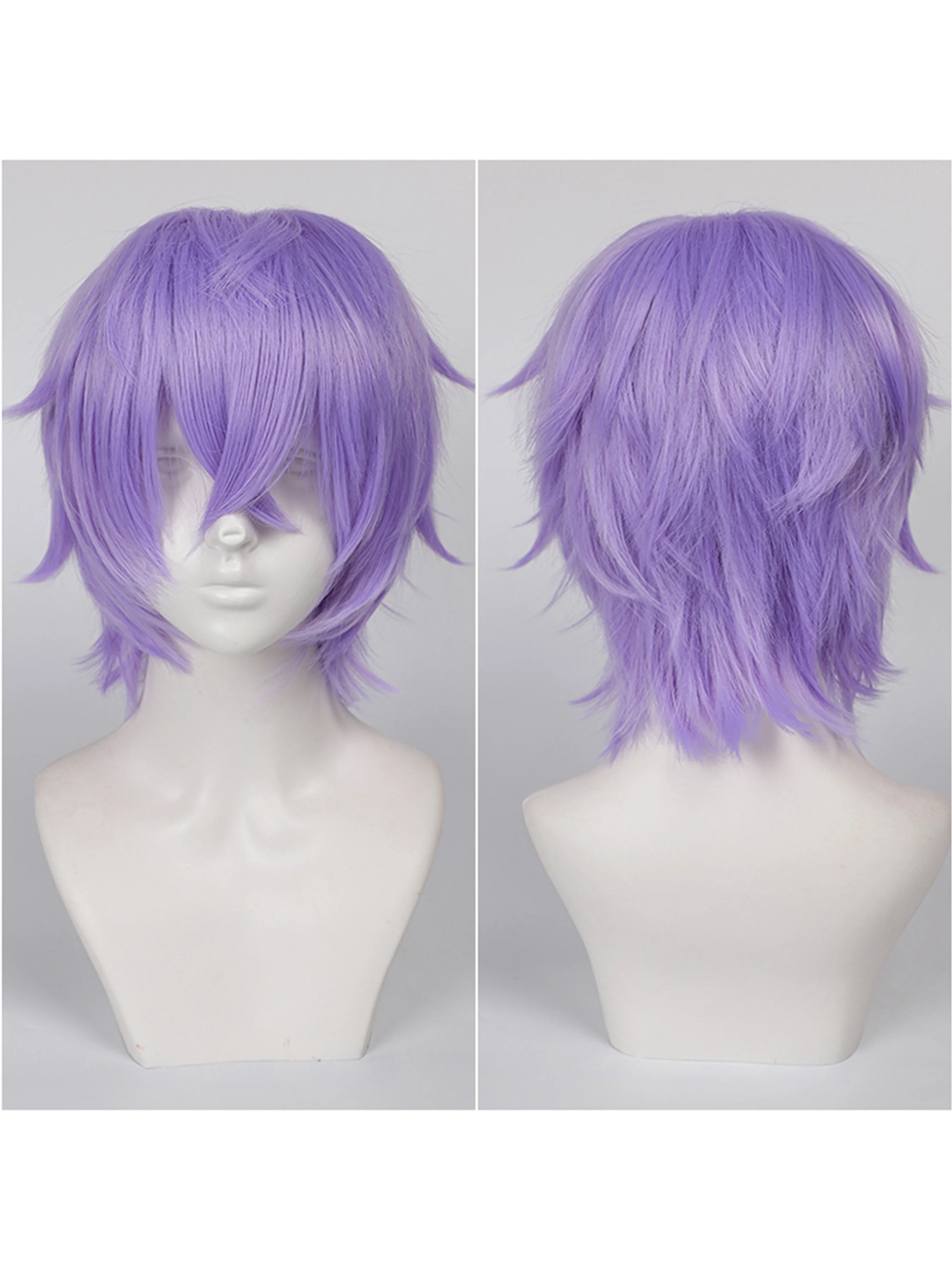 Short Wavy Bob Synthetic Wig with Air Bangs Heat Resistance Shoulder Length Curled 14inch Wigs for Daily Use Cosplay for Women
