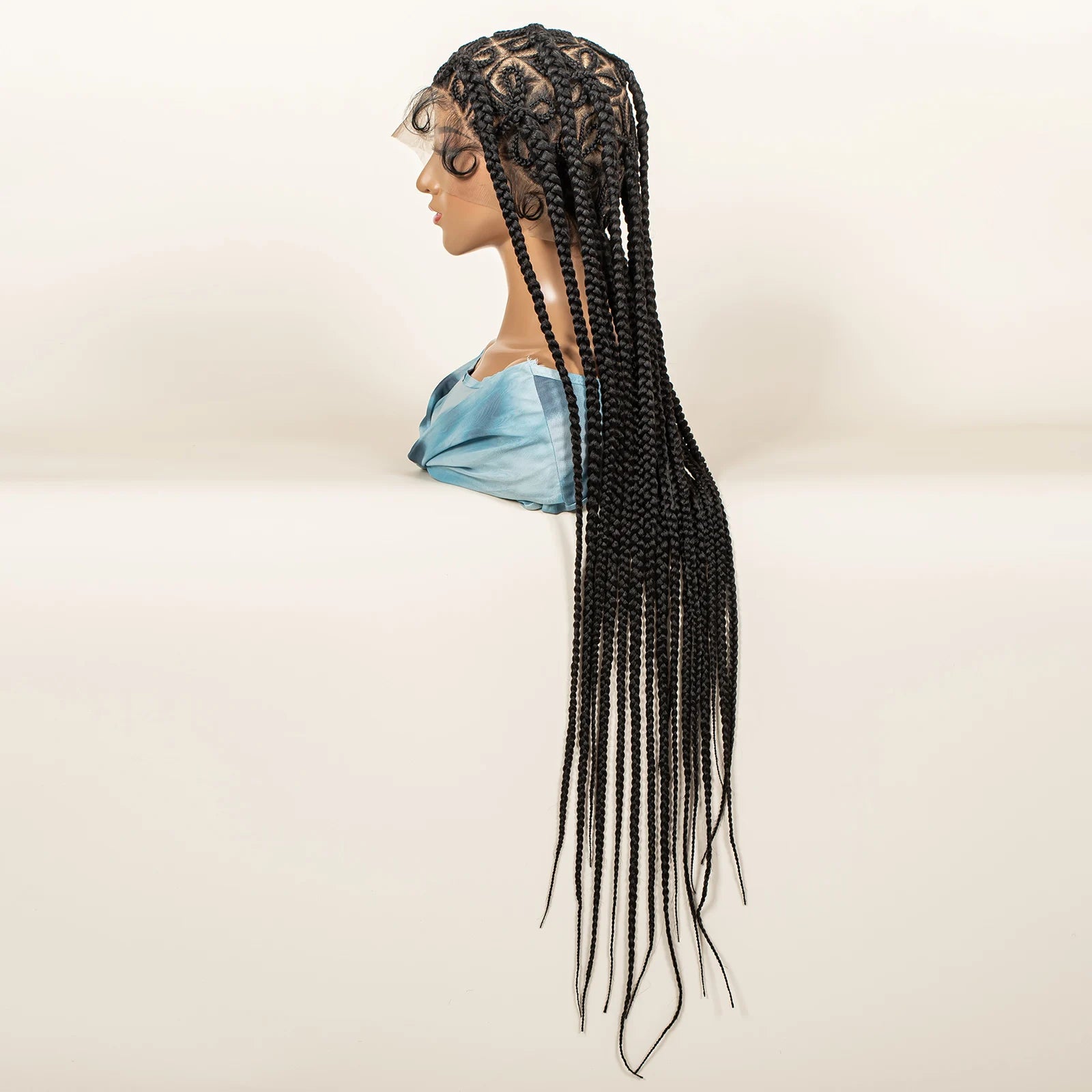 Synthetic Cornrow Braided Wigs Protective Lemonade Braids 36 inches Full Lace Braided Wig for Black Women