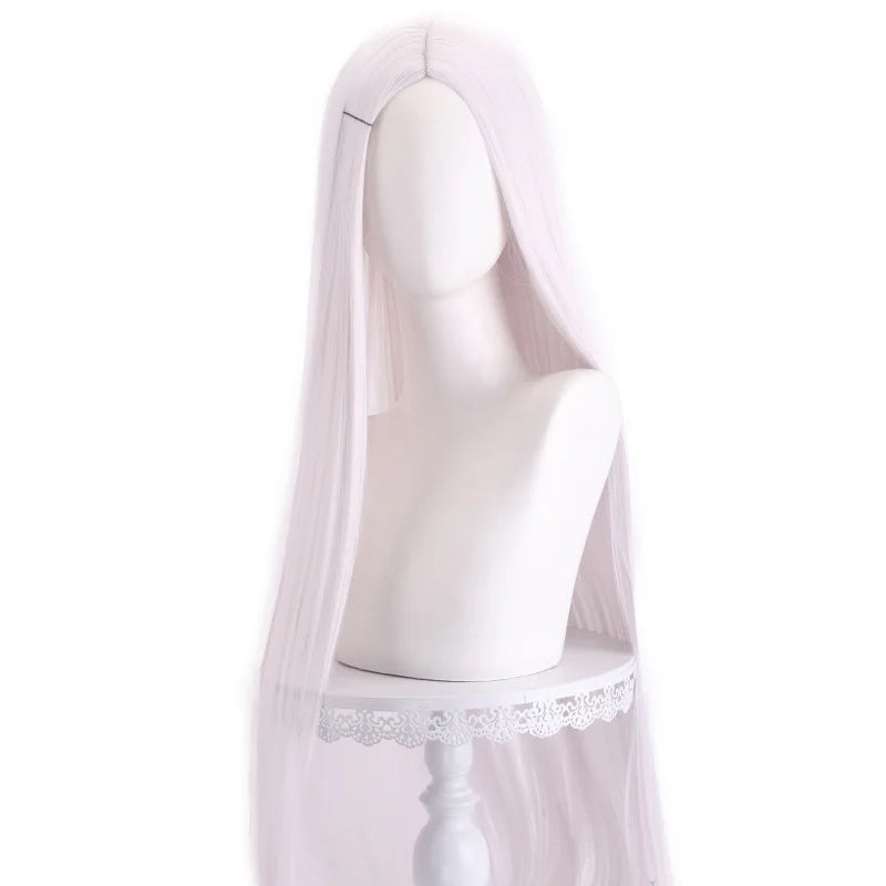 40 inch colored anime long straight center split bangs women's synthetic wig suitable for holiday parties, Halloween ball role-p