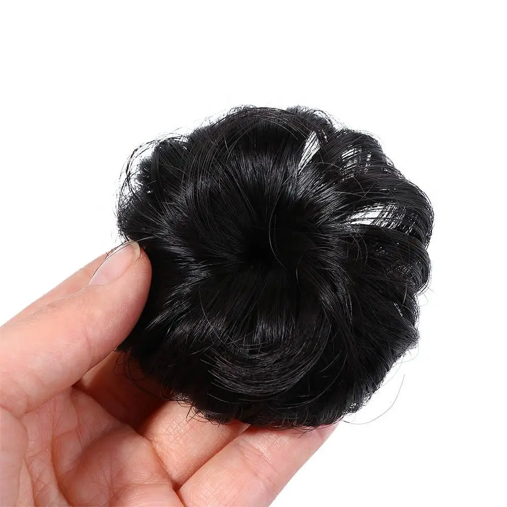 Children Toddler Cute Female Synthetic  Headwear Short Curl Chignon Baby Hair Wig The Tide Girl Wig Ball Head Hairpin