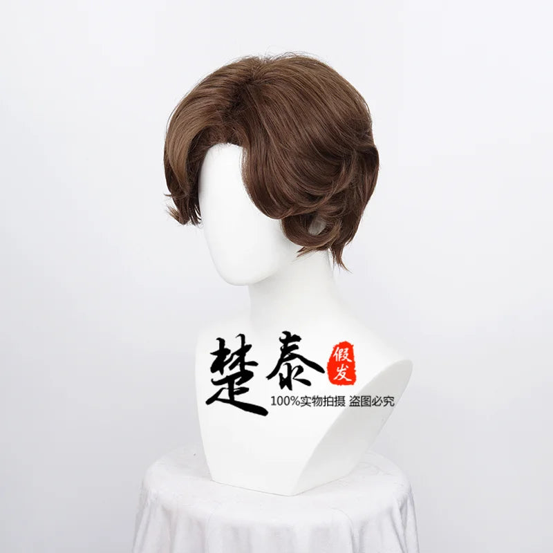 Men Boy Short Fashion Synthetic Cosplay Wigs Parting Styled Shaggy Layered Halloween Party Role 13 Colors Choice