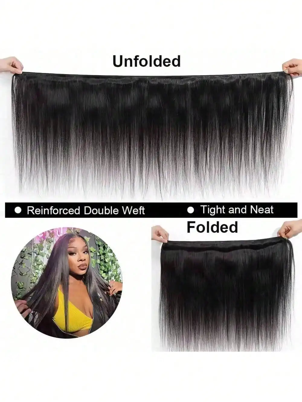 12A Bone Straight Human Hair Bundles Unprocessed Brazilian Virgin Hair 32 Inch Raw Hair Double Bundles Weave Extensions