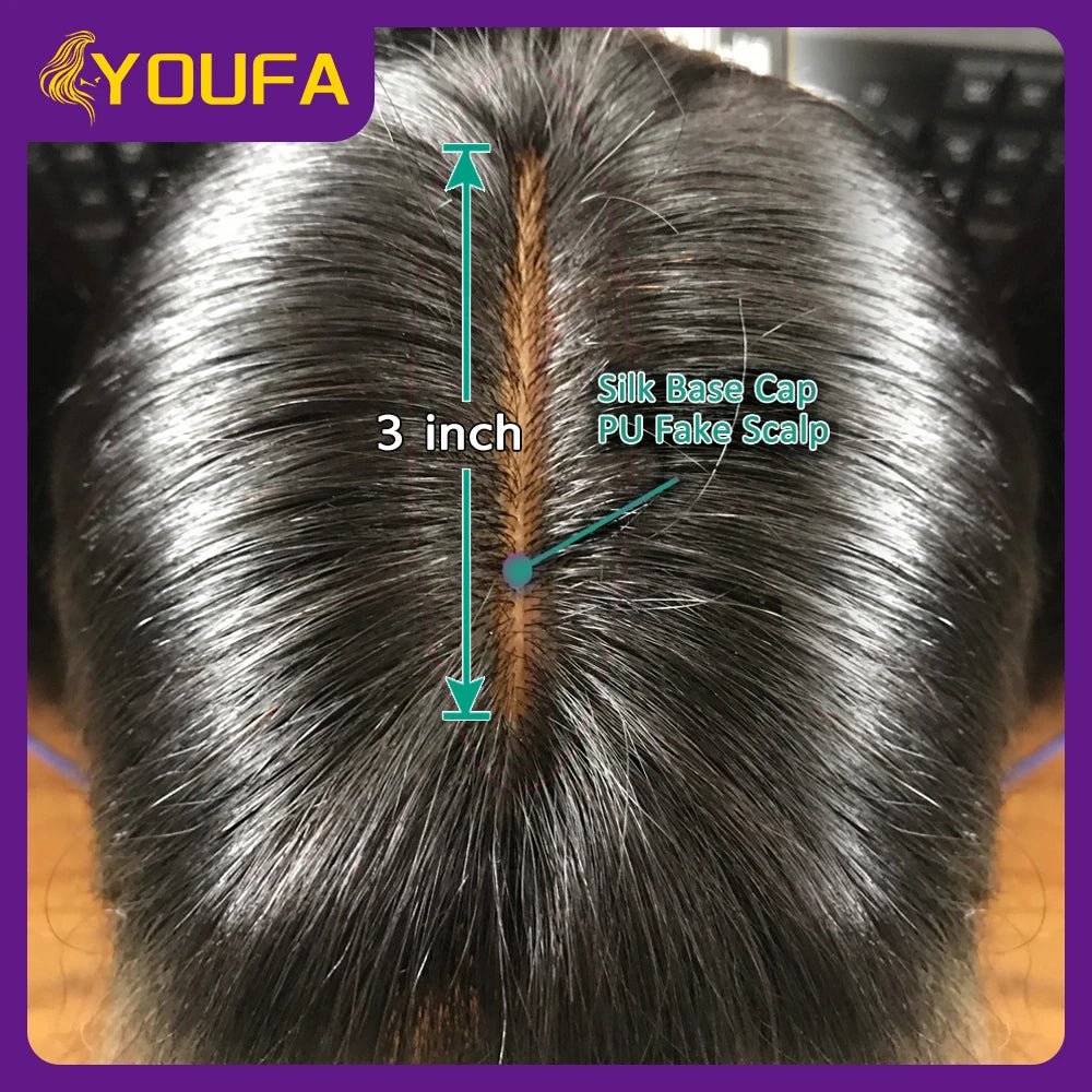 Fake Scalp Bang Human Hair Wigs Raw Indian Straight Human Hair Fringe Wigs Fake Scalp 8-24 Inch 250 Density Human Wigs For Women