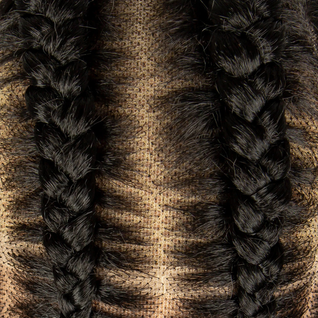 Short Cornrow Braided Wigs Synthetic Full Lace Braids Wig Lace Frontal Braiding Hair Wigs With Baby Hair for Black Women