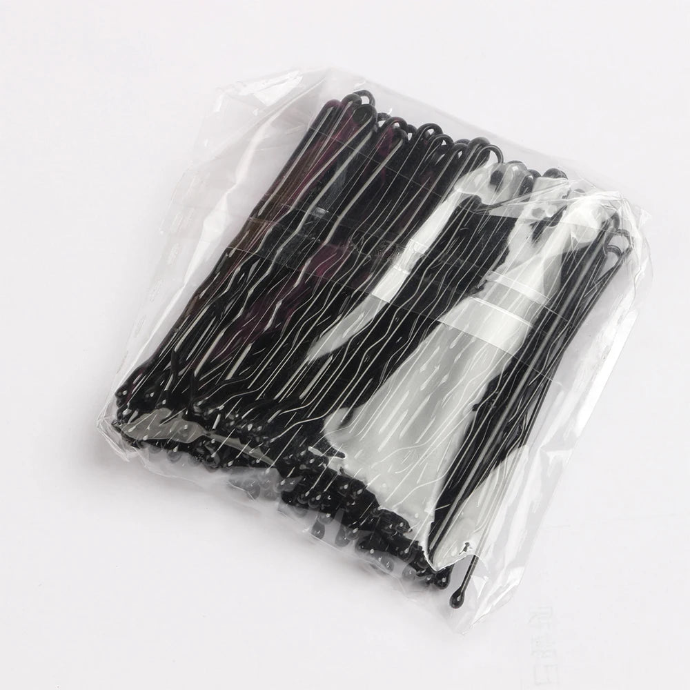 50pcs Women Girls Solid Bobby Pin Hair Clip Casual Curly Wavy Grips Hairstyle Hairpins Styling Hair Accessories 5cm