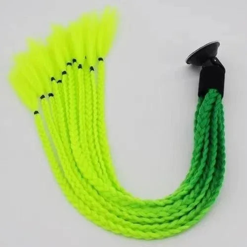 Motorcycle helmet ponytail, riding wig decoration, locomotive dreadlocks universal accessories, male and female double ponytail