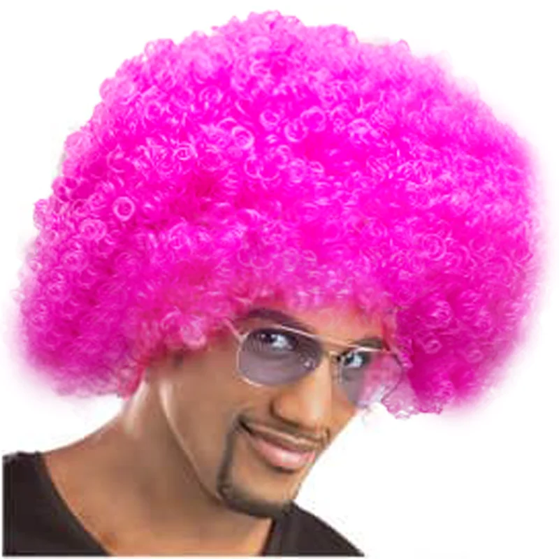 Clown Wig Afro Puff Wigs 80s Cosplay Anime Party Christmas Halloween Fancy Funny Wigs