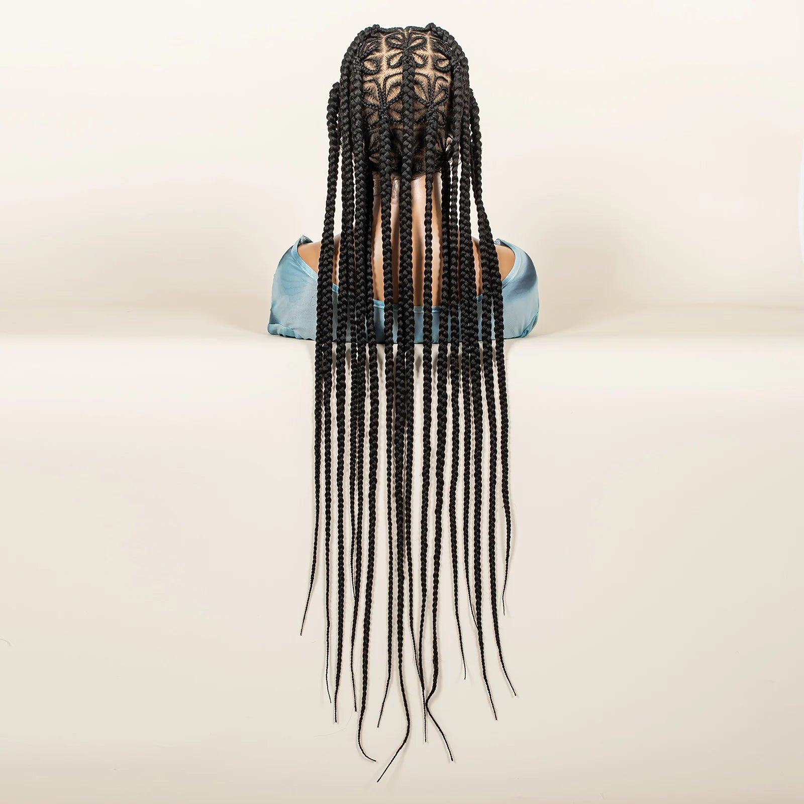 Synthetic Cornrow Braided Wigs Protective Lemonade Braids 36 inches Full Lace Braided Wig for Black Women