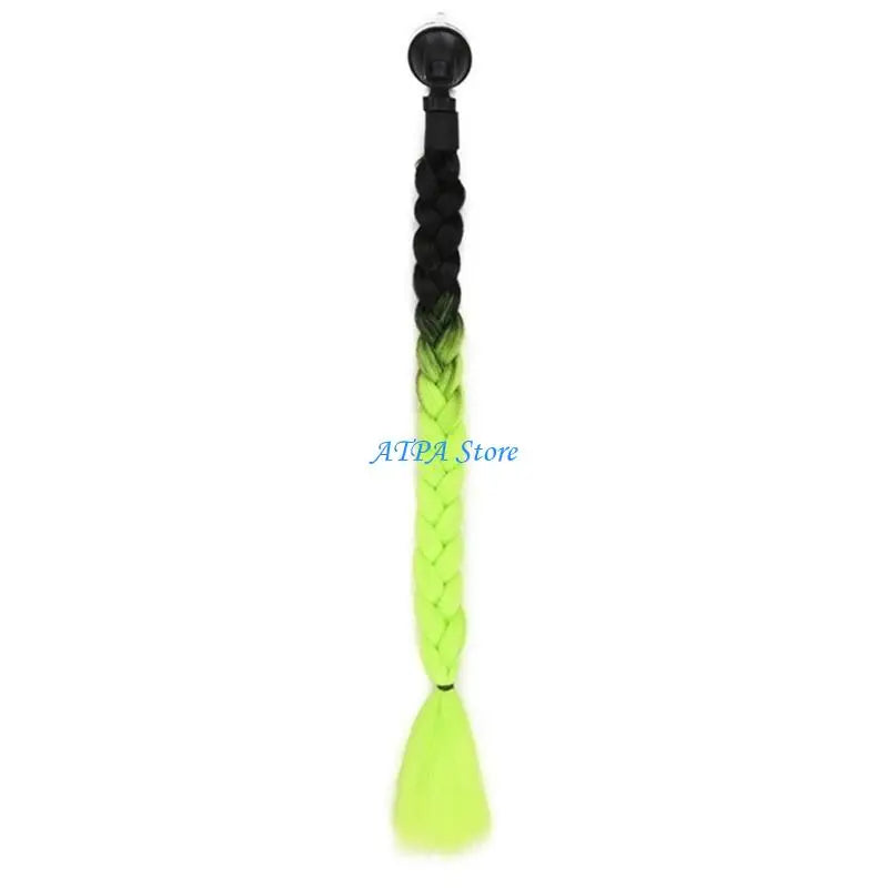 U13C Helmet Pigtail- Helmet Braids Motorcycle- Helmet Ponytails Hair Tails Decor