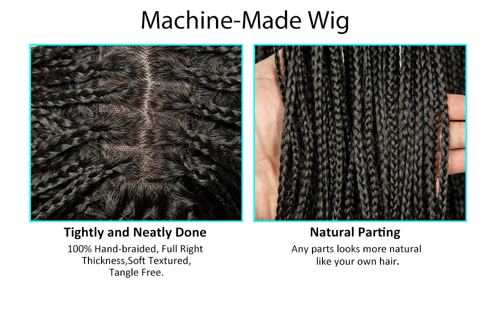 Full Machine Wigs Cornrow Braided Wigs Synthetic Braiding Wig Long Length 32inches Braided Wigs for Women