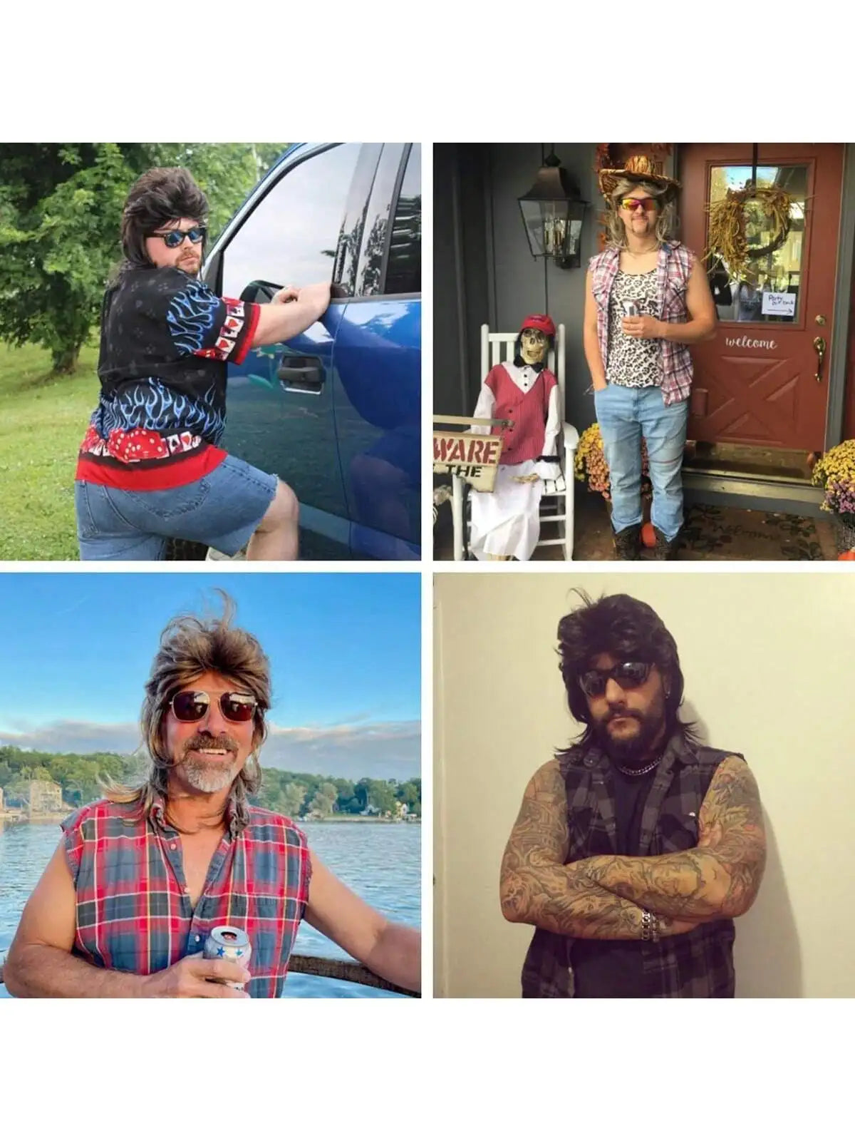 1 Unisex wig men's 80s costume Fancy Party accessory Cosplay wig