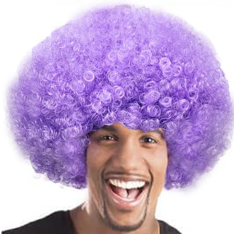 Clown Wig Afro Puff Wigs 80s Cosplay Anime Party Christmas Halloween Fancy Funny Wigs