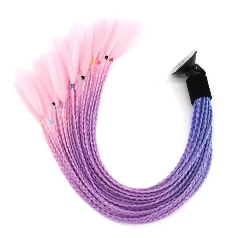 Motorcycle helmet ponytail, riding wig decoration, locomotive dreadlocks universal accessories, male and female double ponytail