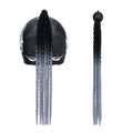 Snoilite 24" Synthetic Ponytail Hair Extensions - Suction Cup Design for Motorcycle Helmets Twist Pigtail - Helmet Not Included
