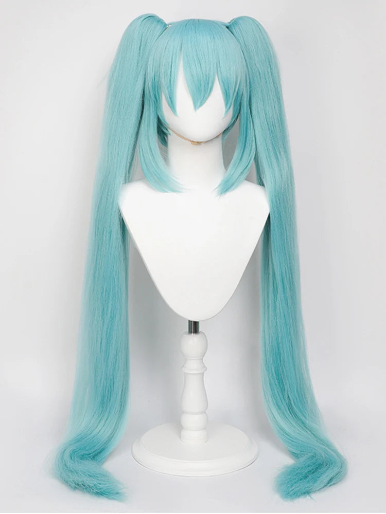 110cm Cosplay Wig, Double Ponytail Synthetic Fiber Wig, Halloween, Christmas For women