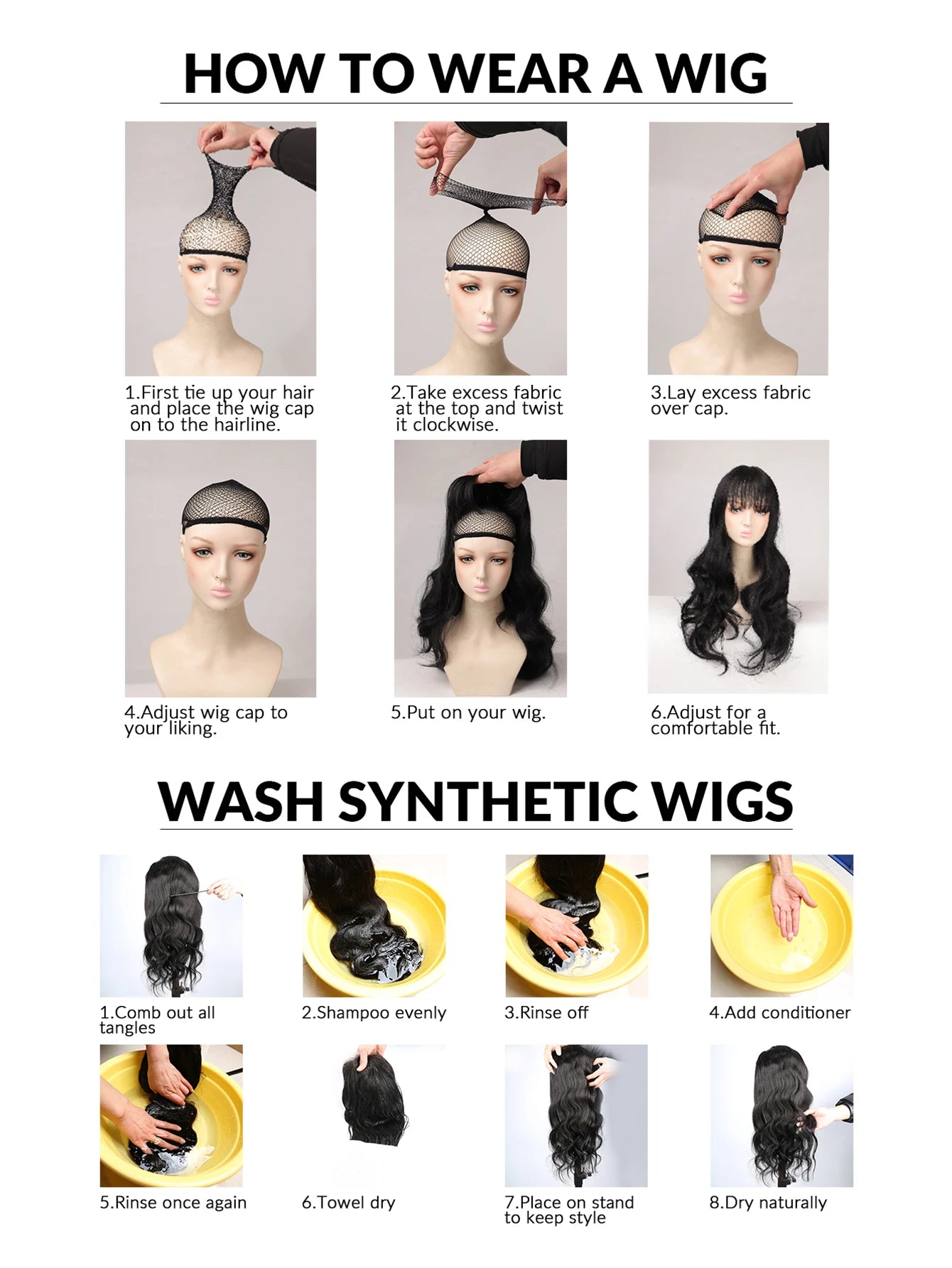 Black Short Curly Hair Wig for Women High Quality Synthetic Natural Big Wave Fashion Ladies Wig