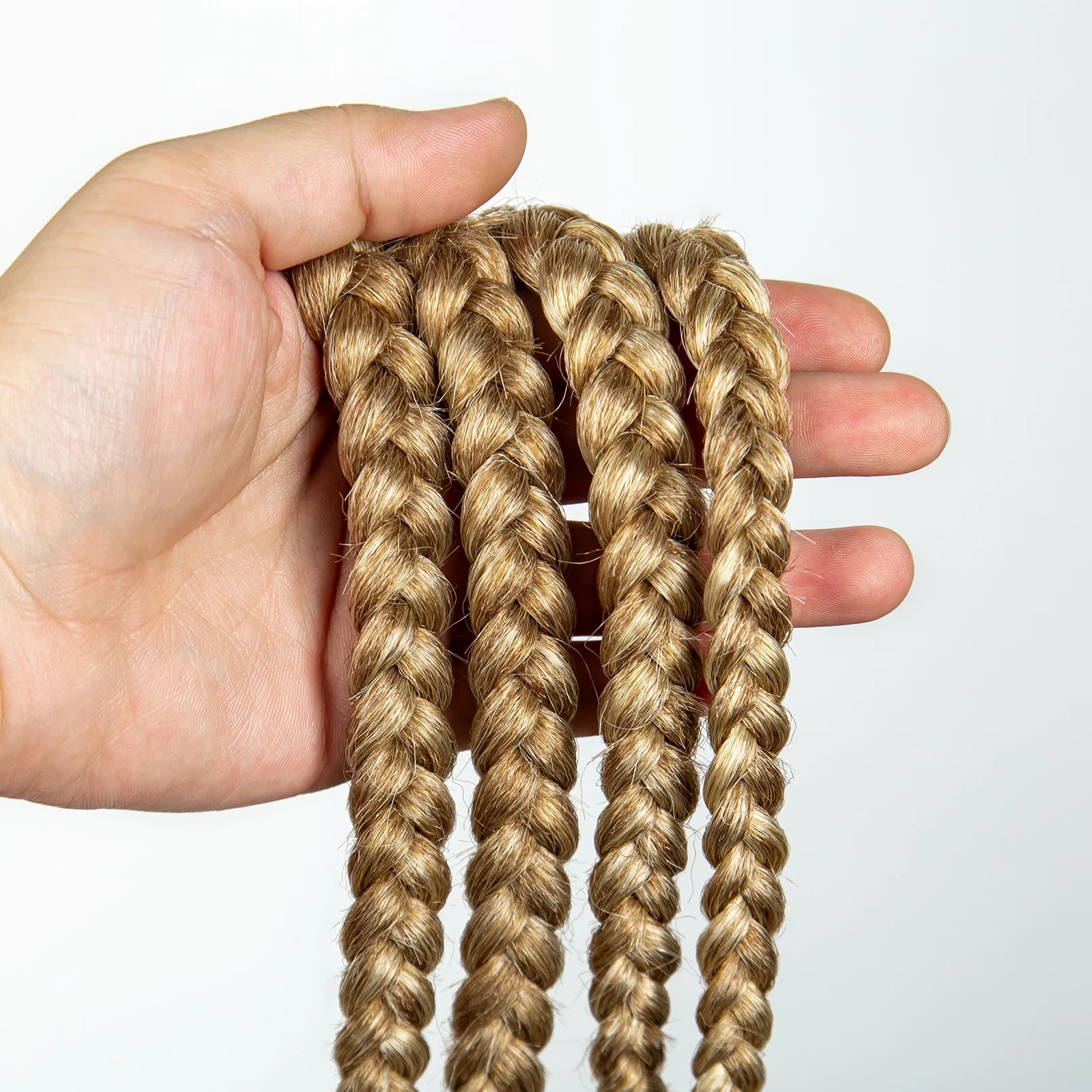 27/613 Color 36 Inches Synthetic Cornrow Braided Wigs for Black Women with Baby Hair Lace Frontal Box Braids Wig Daily Use