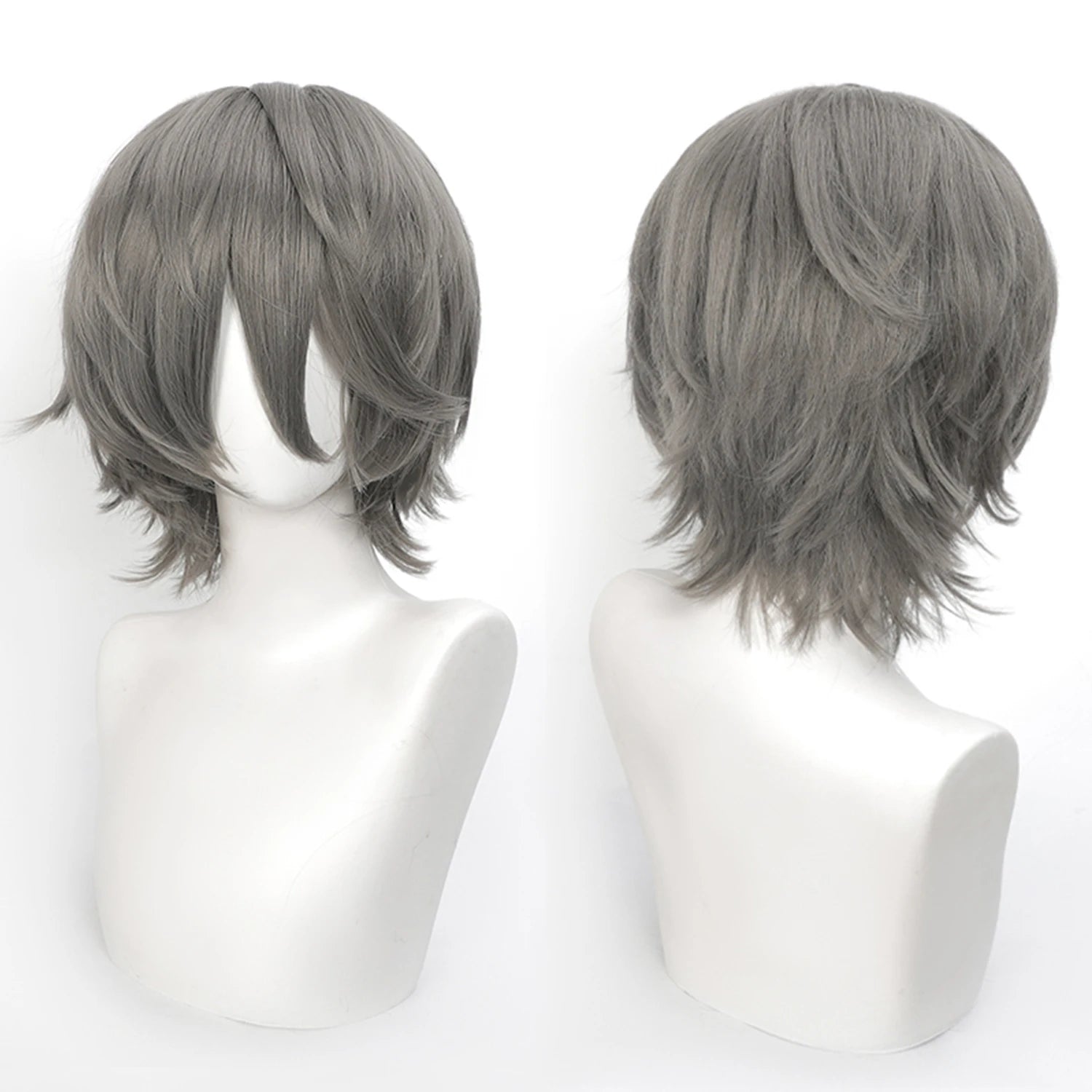 Short Wavy Bob Synthetic Wig with Air Bangs Heat Resistance Shoulder Length Curled 14inch Wigs for Daily Use Cosplay for Women