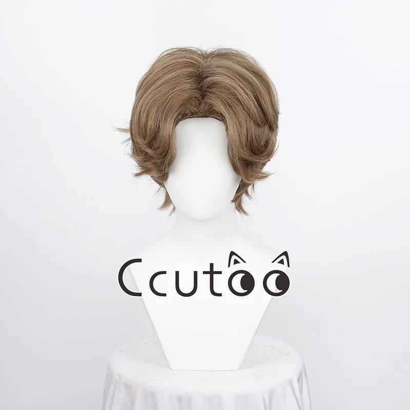 Men Boy Short Fashion Synthetic Cosplay Wigs Parting Styled Shaggy Layered Halloween Party Role 13 Colors Choice