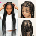 Synthetic Cornrow Braided Wigs Protective Lemonade Braids 36 inches Full Lace Braided Wig for Black Women