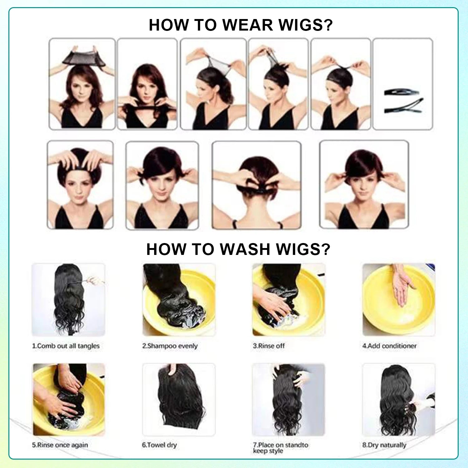 110cm Cosplay Wig, Double Ponytail Synthetic Fiber Wig, Halloween, Christmas For women