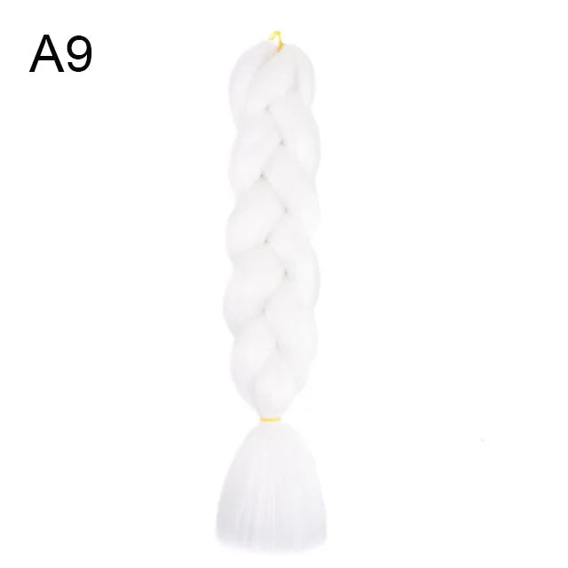 Synthetic Ombre Braiding Hair 24Inch 1Pack Pre Stretched Box Jumbo Colorful Crochet  Extensions for Women