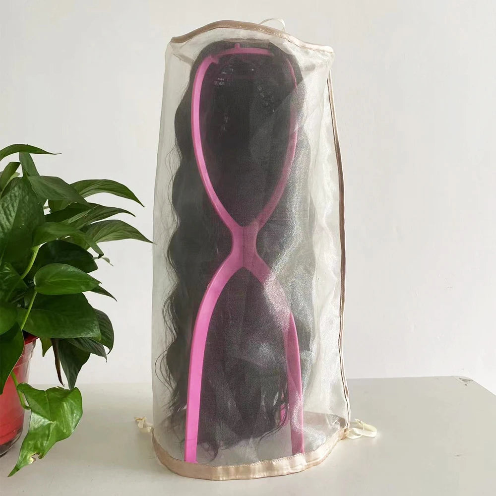 Wig Stand for All Wigs And Wig Storage Bags Adjustable Wig Bag with Drawstring Portable Travel Organizer for keep from Dirt Dust