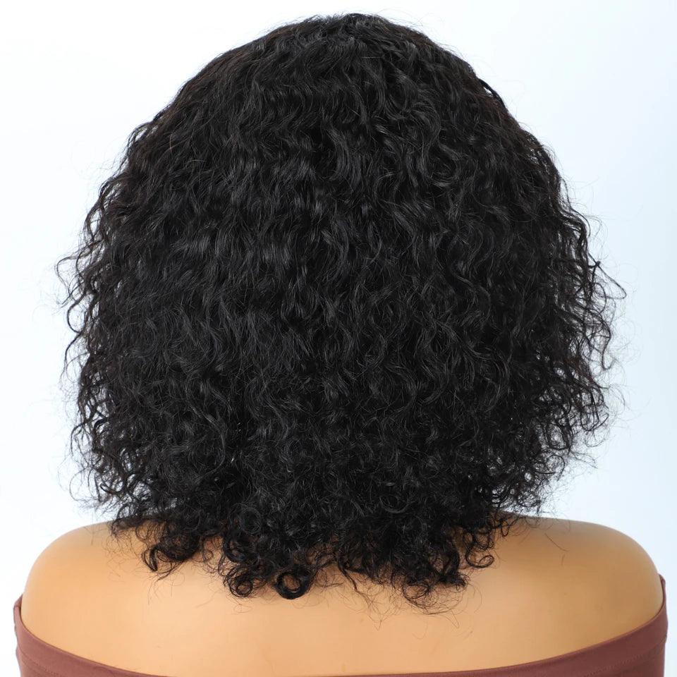 Sleek 100% Real Brazilian Curly Human Hair Wigs For Women Curly Bob Lace Front Wigs 13X6X1 Deep Wave Curly Bob Lace Front Wigs