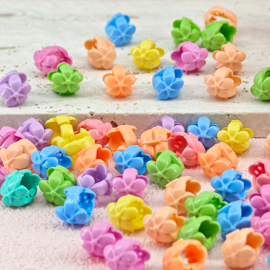 60pcs Hair Braids Beads Headwear Cute Candy Colors Plastic summer  Hair Claw Clips  Hair Accessories Loc Hair Jewelry for Braids