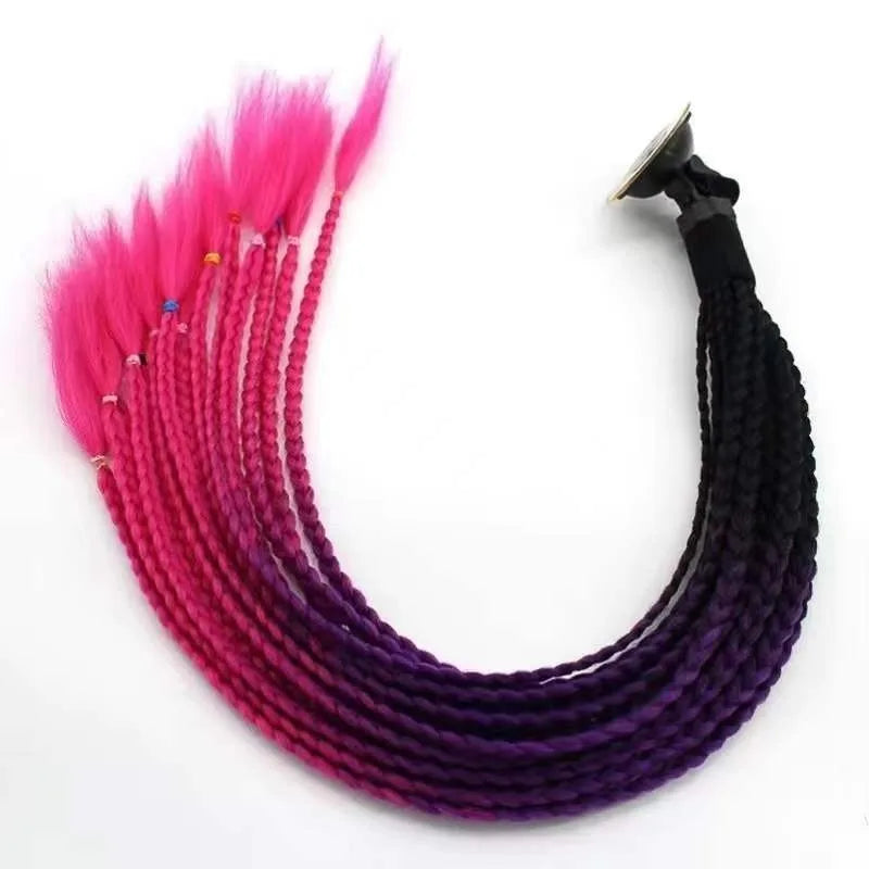 Cool Helmet Braids Wig for Motorcycle Helmet Men Women Personalized Ponytail Hair Extensions Fashion Braided Helmet Decoration f