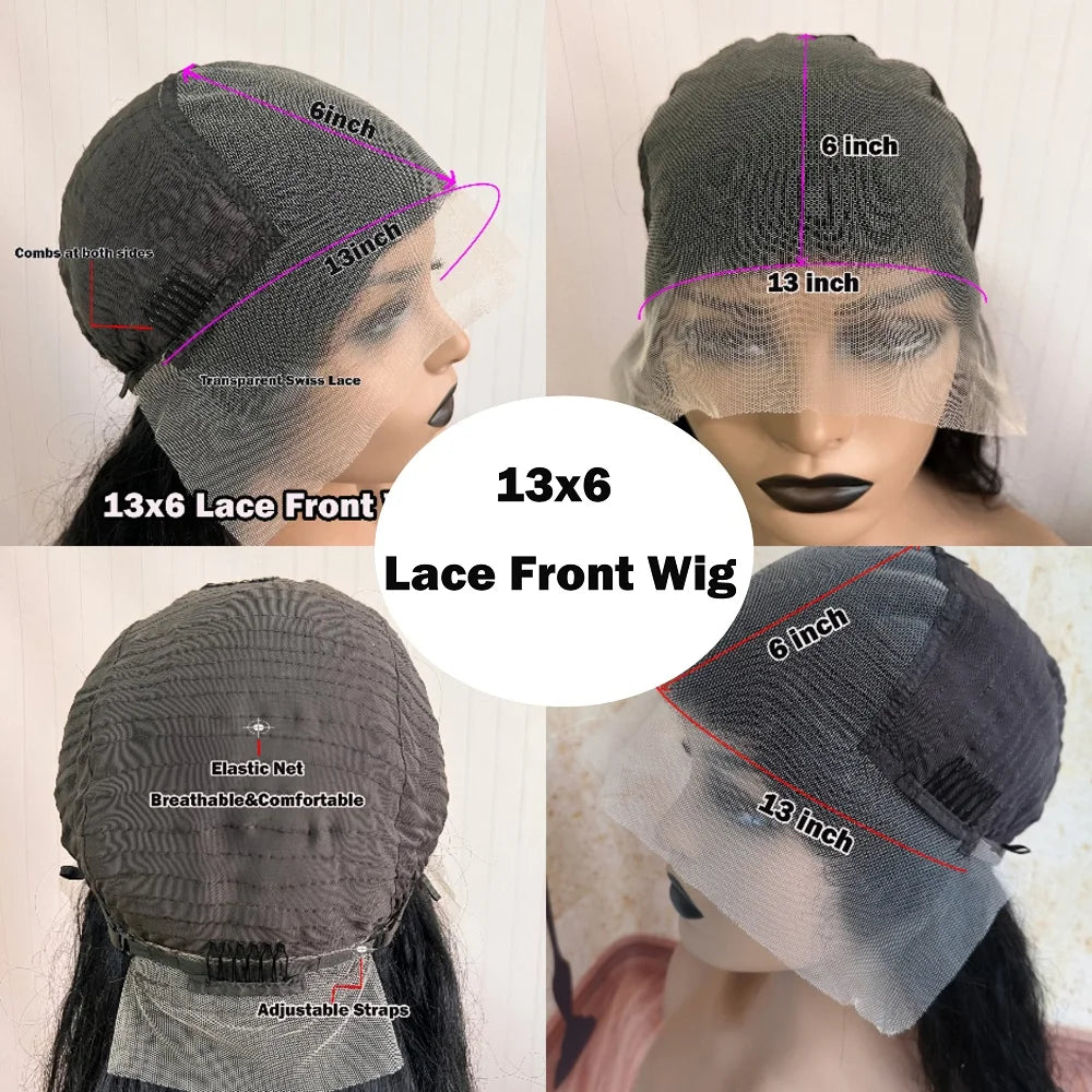 Real Human Hair Wig Short Human Hair Wigs for Black Women 200% Density Lace Front Wig 5x5 Closure Wigs Highlight Wig Human Hair