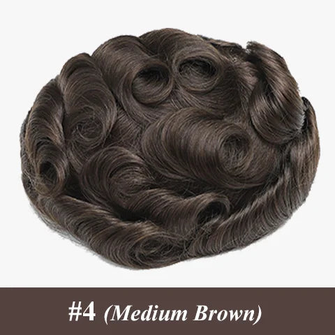 Q6 Men's Wig Human Male Hair Prosthesis Lace & Knotted PU Wigs for Men ,Wigs for Men 100% Soft Human Hair Prosthesis for Men