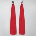 2PC Synthetic Purple Ponytail Extension with Rubber Band Long Straight DIY Braided Pony Tail Hairpiece Women Hair Accessories