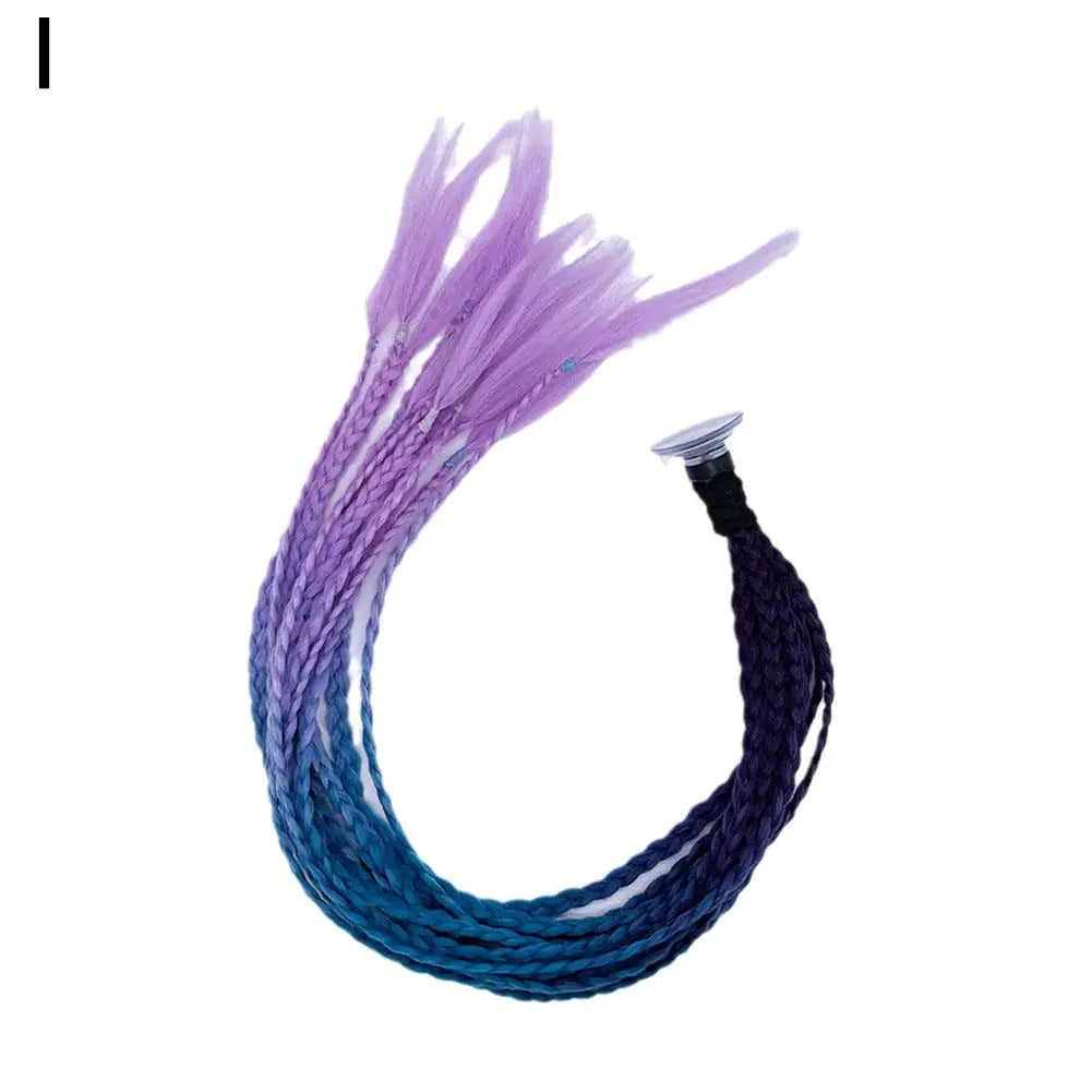 1PC Motorcycle Riding Helmet Decoration Braid Ponytail Motorbike Riding Helmet Pigtails Braids For Women Men Children