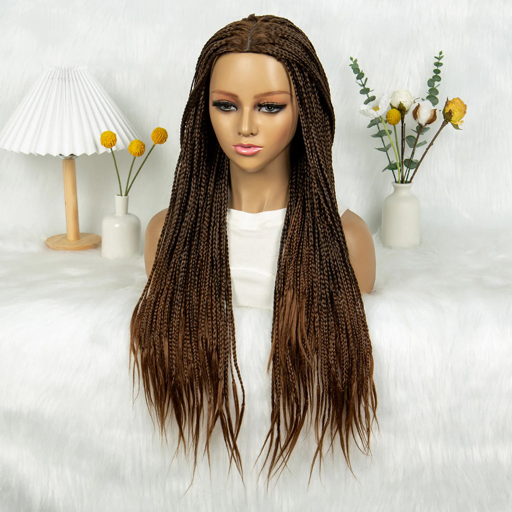 Full Machine Wigs Cornrow Braided Wigs Synthetic Braiding Wig Long Length 32inches Braided Wigs for Women
