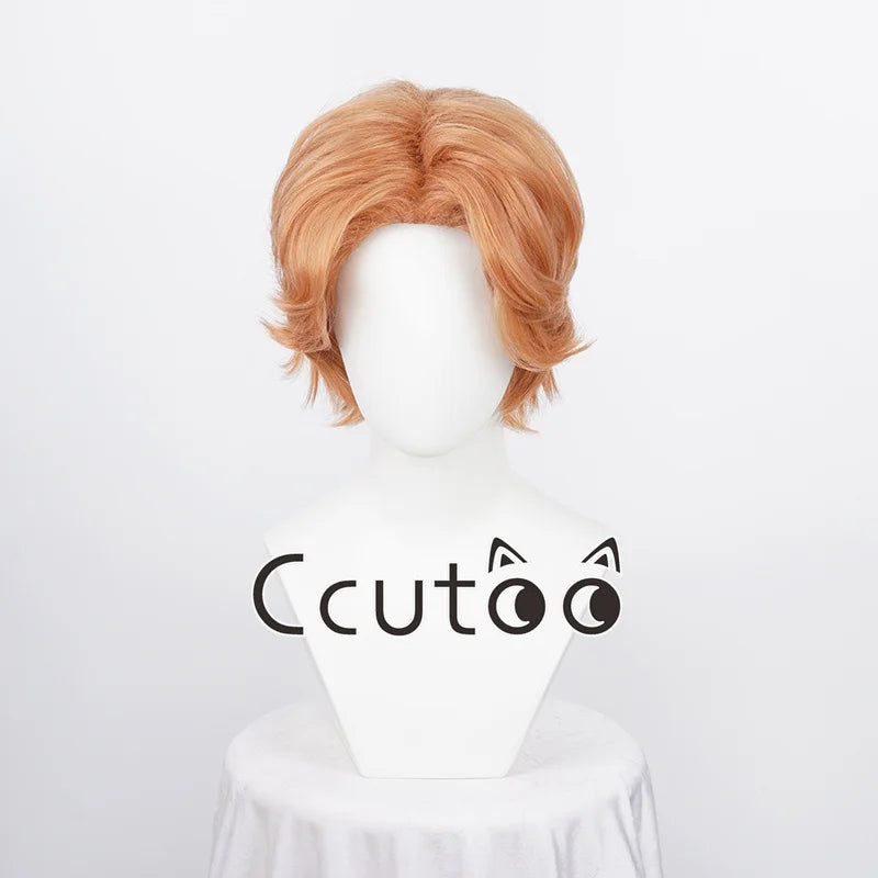 Men Boy Short Fashion Synthetic Cosplay Wigs Parting Styled Shaggy Layered Halloween Party Role 13 Colors Choice