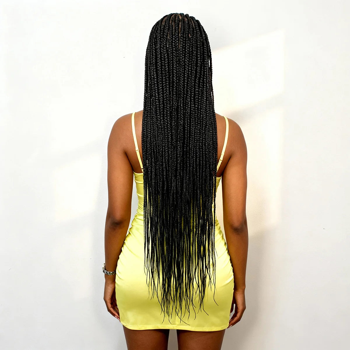 Cornrow Braided Wigs 36in Synthetic Full Lace Braiding Hair Wigs Knotless Lace Frontal Braids Wig with Baby Hair for Black Women