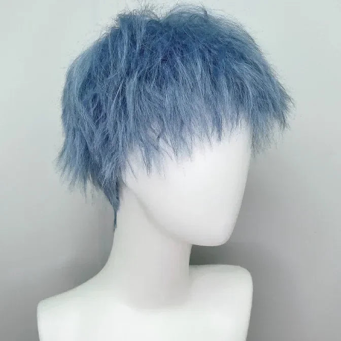Pink Short Wig for Boy Men Cool Cosplay Blonde Black Wigs Synthetic Wig Heat Resistant Fiber Peruca Cacheada Sintetica