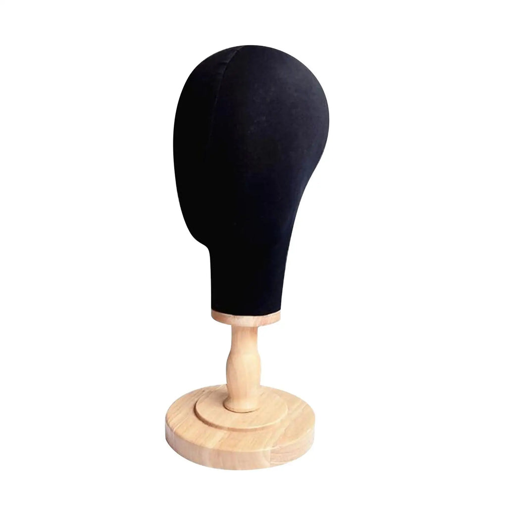 Wig Head Stand with Detachable Wood Stand Portable Versatile Mannequin Head for Barbershop Salon Shopping Mall Home Personal Use